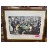 Framed Vintage Print Depicting a Scene at Monte Ca