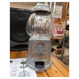 Commercial-Style Silver Metal Gum Ball Machine