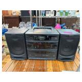 Magnavox Stereo System with Dual Cassette and CD P