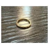 10 Karat Gold Baby Ring with Etched Design