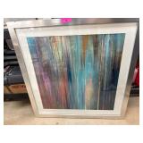 Abstract Art Print in Silver Metal Frame