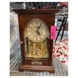 Martell Wooden Quartz Mantel Clock With Crystal Pe