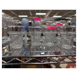 Four Clear Glass Ice Cream Cone Cups