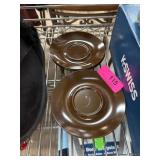 8-Piece Texas-Ware Brown Melamine Saucers