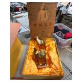 Chinese Tang-Style Ceramic Camel Figurines in Box