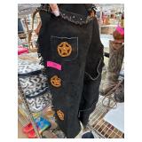 Kids Black Faux Suede Cowboy Vest With Star Badges