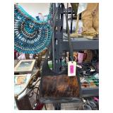 Cowhide and Leather Shoulder Bag With Beaded Bag
