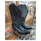 Black Leather Cowboy Boots, Made in Mexico, Size 6