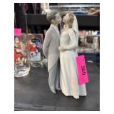 Lladro Porcelain Bride and Groom Figurine