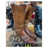 Lucchese San Antonio Brown Leather Cowboy Boots Sz