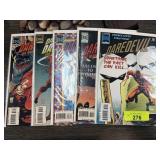 5PC COMIC BOOKS DAREDEVIL