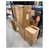 Eight Boxes of Black and Red Interlocking Floor Ti