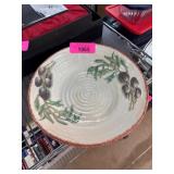 Williams-Sonoma Ceramic Plate with Olive Design