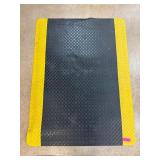 Black and Yellow Industrial Floor Mat, Approximate