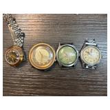 Four Vintage Watches, Including Timex