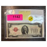1928 $2 United States Red Seal Note Series G