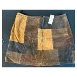 Lerner New York Patchwork Suede Skirt, Size 14