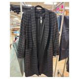 Alice + Olivia Black and White Grid Blazer, Size L