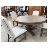 Ashley Round Dining Table 5ft Top Four Chairs