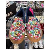 Colorful SpongeBob Slip-On Shoes, Size 7 US