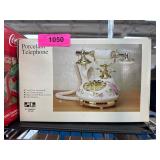 Porcelain Telephone with Floral Design