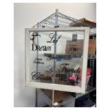 Vintage Wooden Window with Vinyl Lettering