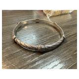 Brighton Silver-Tone Bangle Bracelet With Etched D