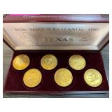 Texas Sesquicentennial Gold-Toned Medallion Set
