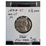 1971-D Jefferson Nickel MS 65 Full Steps
