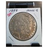 1888 Morgan Silver Dollar in Protective Holder