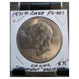 1971-D Eisenhower Dollar FS-901 Friendly Eagle CH