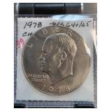 1978 Eisenhower One Dollar Coin in CHUNC Condition