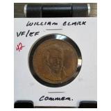 William Clark Commemorative Coin VF/EF Condition