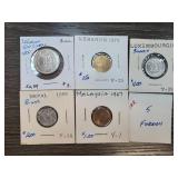 5 Foreign Coins from 1967 to 1975