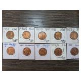 1930s-1950s Lincoln Wheat Cent Collection, MS-Grad
