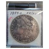 1899-O Morgan Silver Dollar in EF/AU Condition