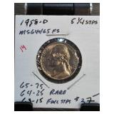 1958-D Jefferson Nickel MS64/65 FS