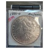 1881-O Morgan Silver Dollar AU/UNC