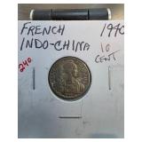 1940 French Indochina 10 Cent Coin