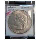 1924-S Peace Silver Dollar in About Uncirculated C