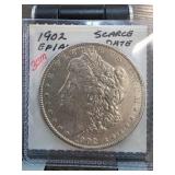 1902 Morgan Silver Dollar in Circulated Condition