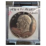 1976-S Type 1 Eisenhower Dollar Deep Cameo