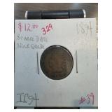 1894 Indian Head Cent in Display Holder