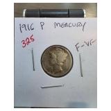 1916 P Mercury Dime in F-VF Condition