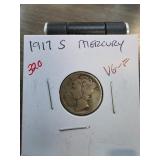 1917-S Mercury Dime in VG-F Condition