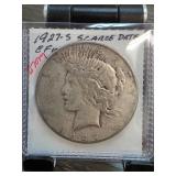 1927-S Peace Silver Dollar Coin in Circulated Cond