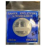 1975 Polish 100 Zloty Silver Coin ï¿½ Royal Castle