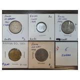 Five Korean Coins (1961-1975)