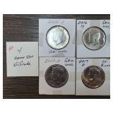 4 Kennedy Half Dollars, 2016 and 2017