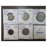 Five 20th Century Portuguese Coins